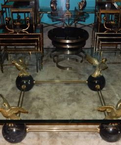 1970′ Table Basse Aux Aigles de Style Maison Charles, Jansen Ou Baguès