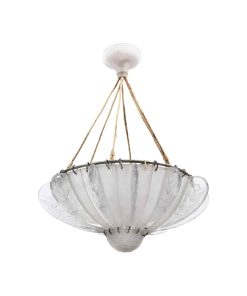 René Lalique (1860-1945) : Lustre Modèle « Hirondelles »