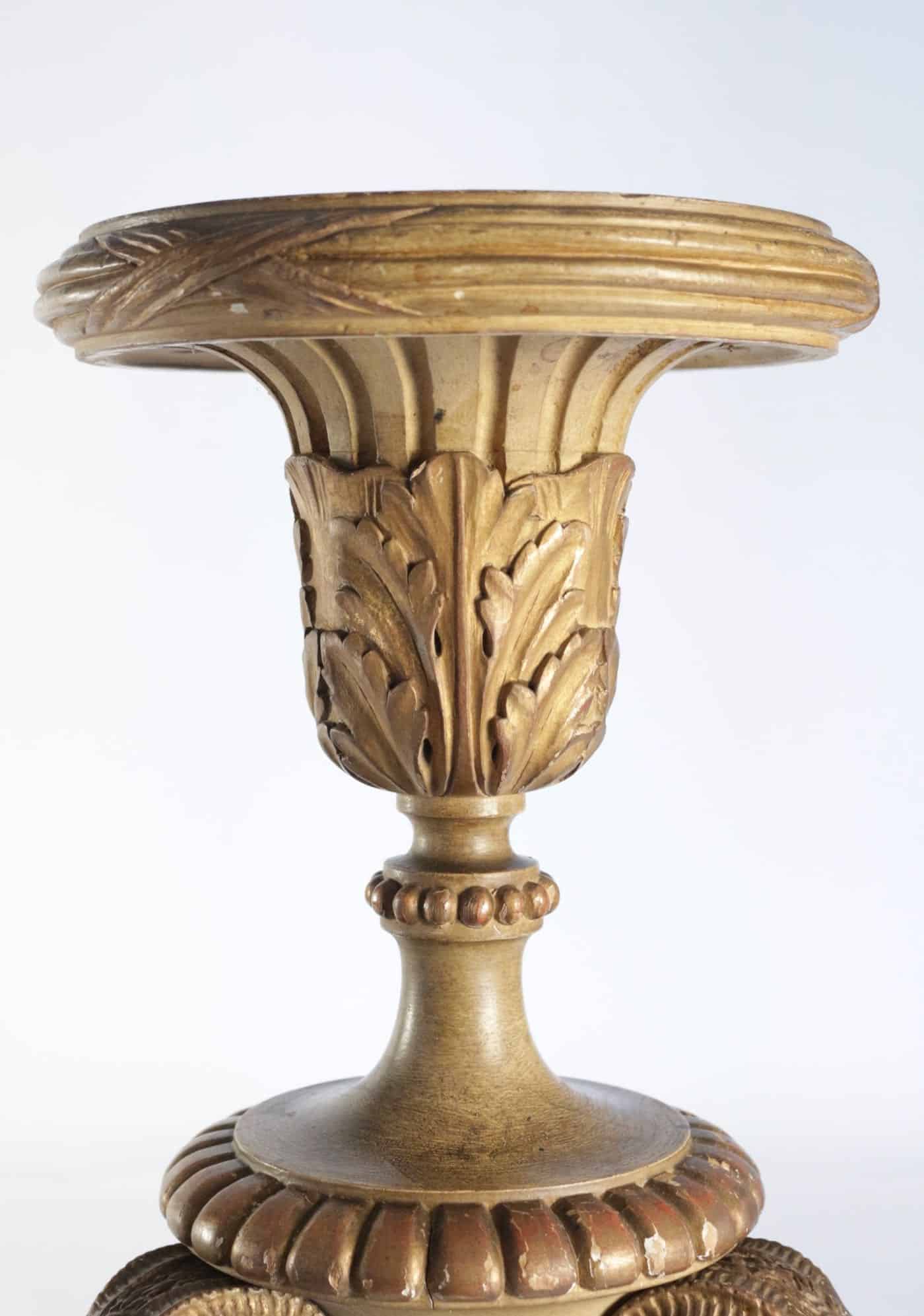 Stèle, présentoir, bois sculpté, doré et peint, XIXème siècle, époque Napoléon III - Image 5