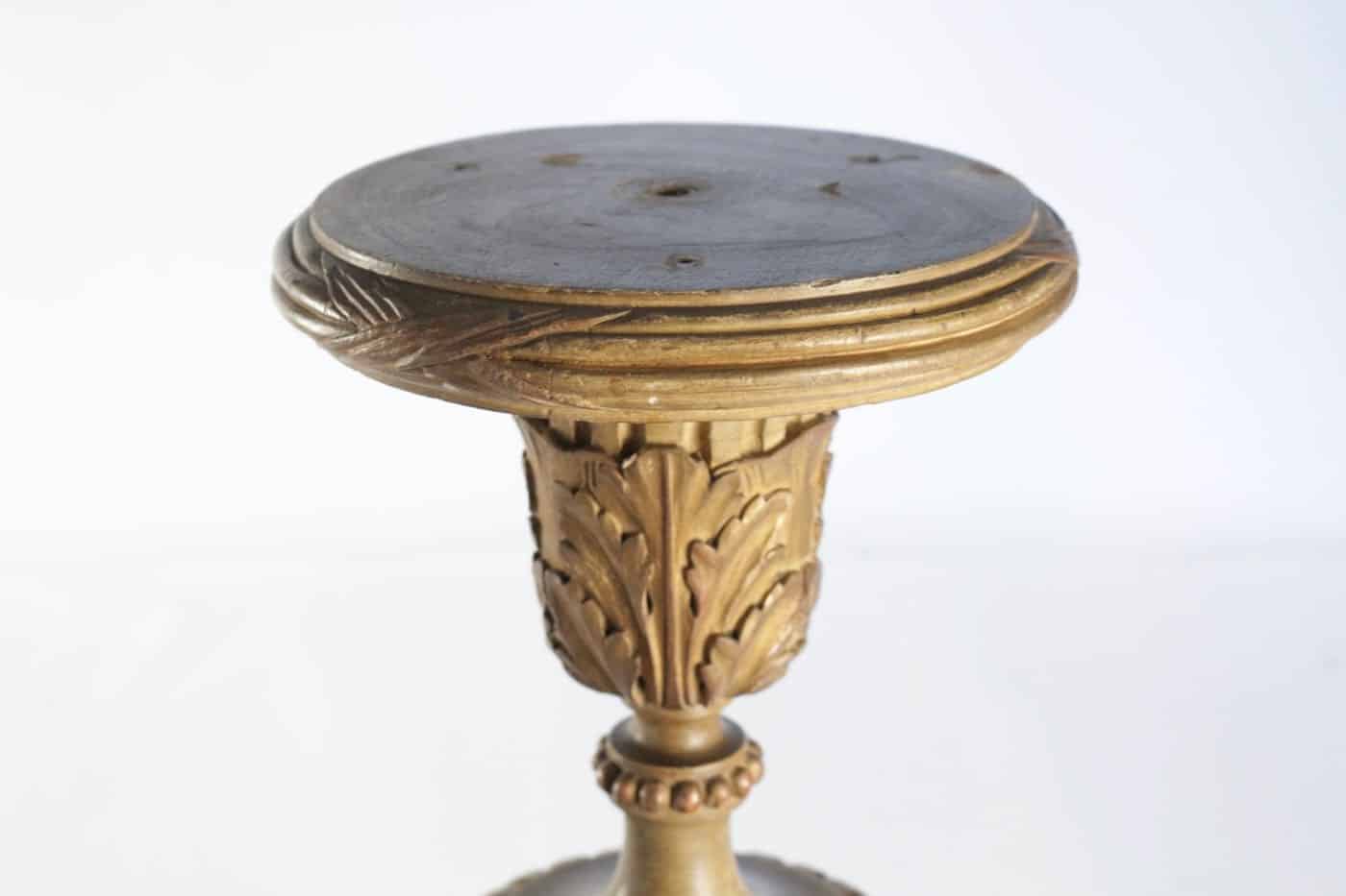 Stèle, présentoir, bois sculpté, doré et peint, XIXème siècle, époque Napoléon III - Image 6