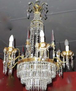 1950′ Lustre Baguès à 6 Branches et 6 Poignards