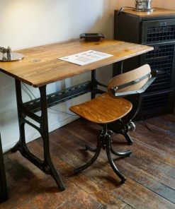 Bureau industriel bois et métal « Textile »