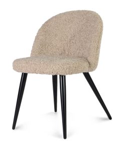Chaise Ingrid Fourrure Beige | Jolies Trouvailles
