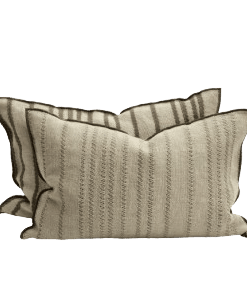 Coussin Brodée MYRE Écorce, 40x60cm | Maison de Vacances