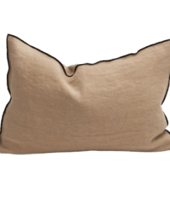 Coussin Lin Stone Sable, 30x50cm | Maison de Vacances
