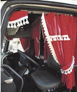 Set de rideaux 9 pièces en microfibre couleur au choix