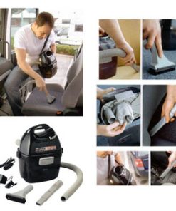 Aspirateur compact avec sa cuve et sa batterie rechargeable 12V Mobitronic PV-100 par Dometic