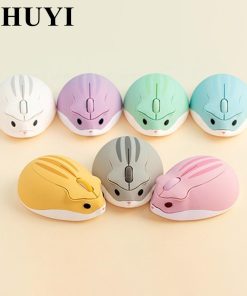 CHUYI 2.4G souris optique sans fil mignon Hamster dessin animé souris d’ordinateur ergonomique Mini 3D PC souris de bureau pour enfant fille cadeau