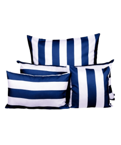 Housse de Coussin Extérieur Rayé Marine RIVIERA, Différentes Tailles | Haomy