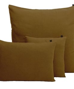 Housse de Coussin Lin et Coton Gold FIGARI, Différentes Tailles | Haomy