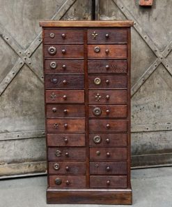 Meuble de métier – 2 colonnes à petits tiroirs