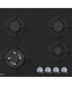 Plaque Haier 4F Mixte 3F A Gaz 1F Electrique Verre Noir HOBF60FB