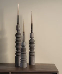 Bougeoir Totem Brun, Différentes tailles | By Boo