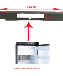 Bandeau d’accrochage du panneau de commande des RM8505, RM8501, RMS8551, RMS8555 avec la porte ouverture à droite Dometic