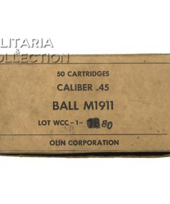 Boîte carton de cartouches US, calibre .45, Colt M1911, Olin Mathieson Chemical Corporation