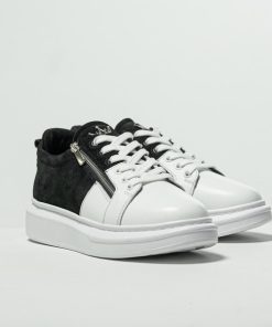 Chaussures en Cuir de Qualité Supérieure Noir/Blanc