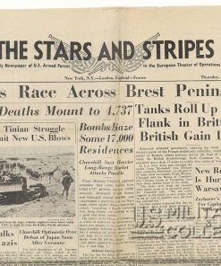 Journal, Stars and Stripes, Yanks Race Across Brest Peninsula, 3 août 1944